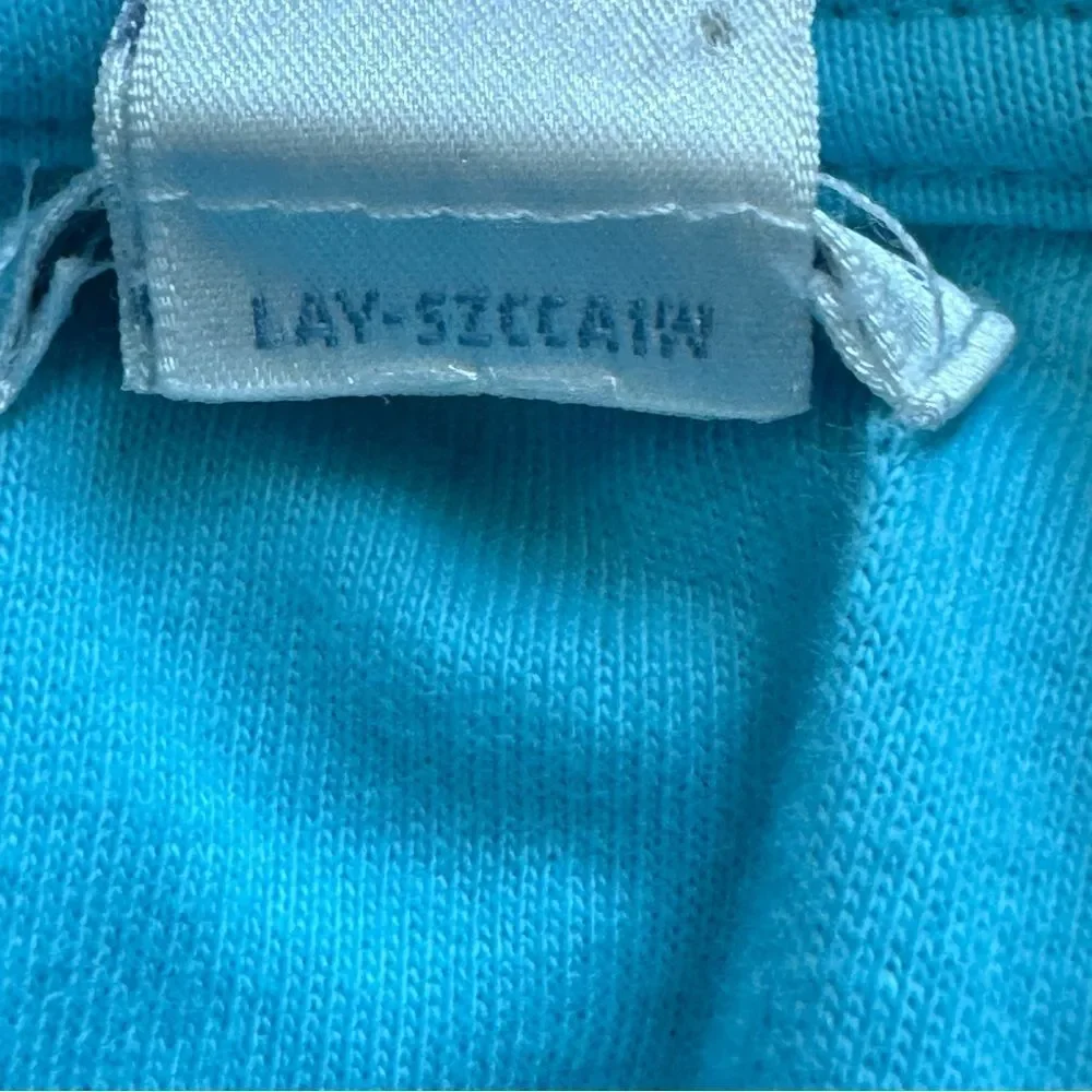Ralph Lauren Baby Girl Sleeveless Blue Collar One Piece Ruffle Outfit. 6 Months.